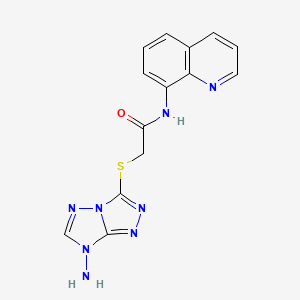 2-[(7-amino-7H-[1,2,4]triazolo[4,3-b][1,2,4]triazol-3-yl)sulfanyl]-N-(quinolin-8-yl)acetamide