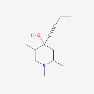 molecular formula C12H19NO B11075583 4-But-3-en-1-ynyl-1,2,5-trimethylpiperidin-4-ol CAS No. 15260-92-1