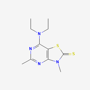 7-(diethylamino)-3,5-dimethyl[1,3]thiazolo[4,5-d]pyrimidine-2(3H)-thione