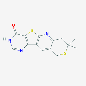 5,5-dimethyl-6,17-dithia-2,12,14-triazatetracyclo[8.7.0.03,8.011,16]heptadeca-1(10),2,8,11(16),12-pentaen-15-one