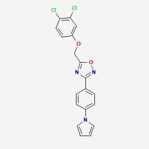 5-[(3,4-dichlorophenoxy)methyl]-3-[4-(1H-pyrrol-1-yl)phenyl]-1,2,4-oxadiazole