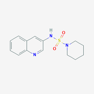 molecular formula C14H17N3O2S B11075629 N-(quinolin-3-yl)piperidine-1-sulfonamide 