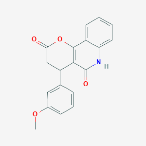 molecular formula C19H15NO4 B11075650 4-(3-methoxyphenyl)-4,6-dihydro-2H-pyrano[3,2-c]quinoline-2,5(3H)-dione 