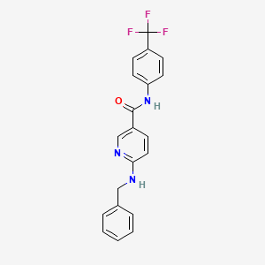 6-(benzylamino)-N-[4-(trifluoromethyl)phenyl]pyridine-3-carboxamide