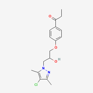 1-{4-[3-(4-chloro-3,5-dimethyl-1H-pyrazol-1-yl)-2-hydroxypropoxy]phenyl}propan-1-one