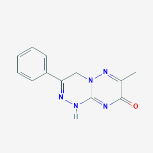 molecular formula C12H11N5O B11075704 7-methyl-3-phenyl-4,9-dihydro-8H-[1,2,4]triazino[4,3-b][1,2,4]triazin-8-one 