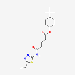 Butyric acid, 4-(5-ethyl-[1,3,4]thiadiazol-2-ylcarbamoyl)-, 4-tert-butylcyclohexyl ester