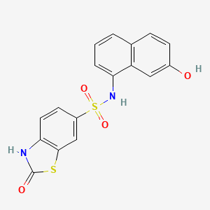 N-(7-hydroxynaphthalen-1-yl)-2-oxo-2,3-dihydro-1,3-benzothiazole-6-sulfonamide