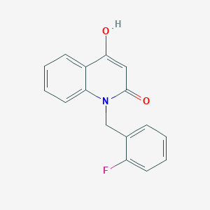 molecular formula C16H12FNO2 B11075726 1-(2-fluorobenzyl)-4-hydroxyquinolin-2(1H)-one CAS No. 697234-11-0