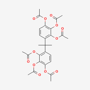 Propane-2,2-diyldibenzene-4,1,2,3-tetrayl hexaacetate