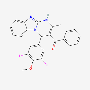 [4-(3,5-Diiodo-4-methoxyphenyl)-2-methyl-1,4-dihydropyrimido[1,2-a]benzimidazol-3-yl](phenyl)methanone