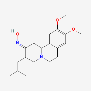 molecular formula C19H28N2O3 B11075769 (2E)-N-hydroxy-9,10-dimethoxy-3-(2-methylpropyl)-1,3,4,6,7,11b-hexahydro-2H-pyrido[2,1-a]isoquinolin-2-imine 