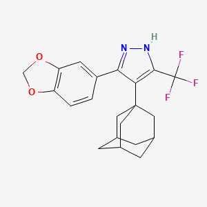 4-(1-Adamantyl)-5-(1,3-benzodioxol-5-YL)-3-(trifluoromethyl)-1H-pyrazole