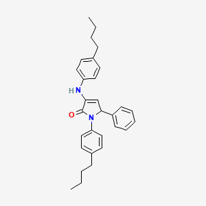 molecular formula C30H34N2O B11075805 1-(4-butylphenyl)-3-[(4-butylphenyl)amino]-5-phenyl-1,5-dihydro-2H-pyrrol-2-one 