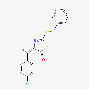 (4E)-2-(benzylsulfanyl)-4-(4-chlorobenzylidene)-1,3-thiazol-5(4H)-one