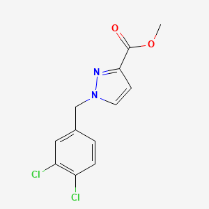 molecular formula C12H10Cl2N2O2 B11075850 methyl 1-(3,4-dichlorobenzyl)-1H-pyrazole-3-carboxylate 