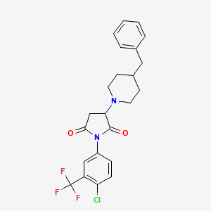 3-(4-Benzylpiperidin-1-yl)-1-[4-chloro-3-(trifluoromethyl)phenyl]pyrrolidine-2,5-dione