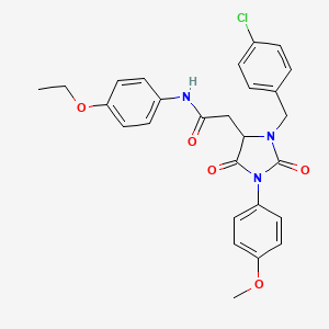 2-[3-(4-chlorobenzyl)-1-(4-methoxyphenyl)-2,5-dioxoimidazolidin-4-yl]-N-(4-ethoxyphenyl)acetamide