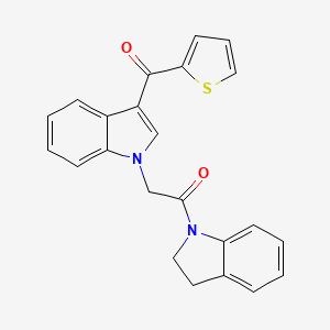 1-(2,3-dihydro-1H-indol-1-yl)-2-[3-(thiophen-2-ylcarbonyl)-1H-indol-1-yl]ethanone