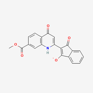 2-[7-(methoxycarbonyl)-4-oxo-1,4-dihydroquinolin-2-yl]-1-oxo-1H-inden-3-olate