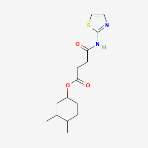 molecular formula C15H22N2O3S B11075950 3,4-Dimethylcyclohexyl 4-oxo-4-(1,3-thiazol-2-ylamino)butanoate 