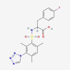 4-fluoro-N-{[2,4,6-trimethyl-3-(1H-tetrazol-1-yl)phenyl]sulfonyl}phenylalanine