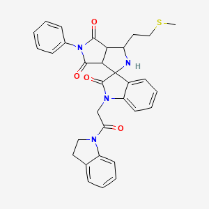 1-[2-(2,3-Dihydro-1H-indol-1-YL)-2-oxoethyl]-3'-[2-(methylthio)ethyl]-5'-phenyl-3A',6A'-dihydro-2'H-spiro[indole-3,1'-pyrrolo[3,4-C]pyrrole]-2,4',6'(1H,3'H,5'H)-trione