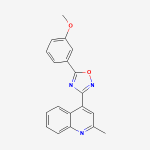 Quinoline, 4-[5-(3-methoxyphenyl)-[1,2,4]oxadiazol-3-yl]-2-methyl-