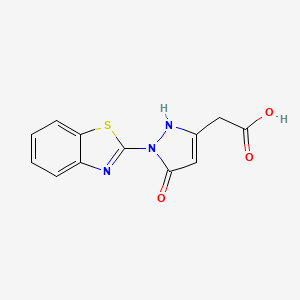 [1-(1,3-benzothiazol-2-yl)-5-hydroxy-1H-pyrazol-3-yl]acetic acid