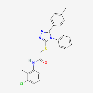 N-(3-chloro-2-methylphenyl)-2-{[5-(4-methylphenyl)-4-phenyl-4H-1,2,4-triazol-3-yl]sulfanyl}acetamide