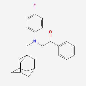 2-[(1-Adamantylmethyl)(4-fluorophenyl)amino]-1-phenylethanone