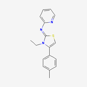 N-[(2Z)-3-ethyl-4-(4-methylphenyl)-1,3-thiazol-2(3H)-ylidene]pyridin-2-amine