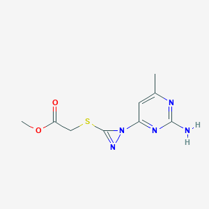 methyl {[1-(2-amino-6-methylpyrimidin-4-yl)-1H-diaziren-3-yl]sulfanyl}acetate