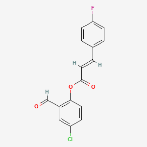 molecular formula C16H10ClFO3 B11076063 4-chloro-2-formylphenyl (2E)-3-(4-fluorophenyl)prop-2-enoate 