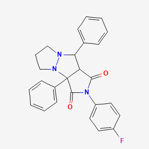 2-(4-fluorophenyl)-3a,9-diphenyltetrahydro-5H-pyrazolo[1,2-a]pyrrolo[3,4-c]pyrazole-1,3(2H,3aH)-dione