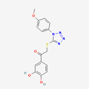 1-(3,4-dihydroxyphenyl)-2-{[1-(4-methoxyphenyl)-1H-tetrazol-5-yl]sulfanyl}ethanone