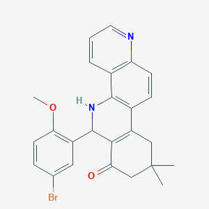 6-(5-bromo-2-methoxyphenyl)-9,9-dimethyl-6,8,9,10-tetrahydrobenzo[c][1,7]phenanthrolin-7(5H)-one