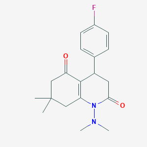 1-(dimethylamino)-4-(4-fluorophenyl)-7,7-dimethyl-4,6,7,8-tetrahydroquinoline-2,5(1H,3H)-dione