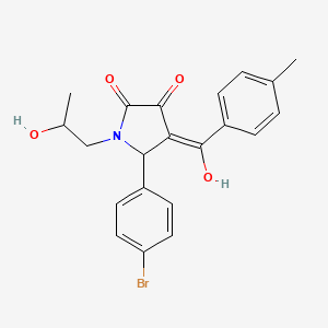 5-(4-bromophenyl)-3-hydroxy-1-(2-hydroxypropyl)-4-[(4-methylphenyl)carbonyl]-1,5-dihydro-2H-pyrrol-2-one