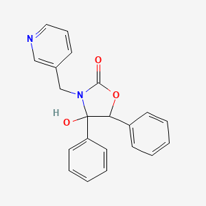 4-Hydroxy-4,5-diphenyl-3-(pyridin-3-ylmethyl)-1,3-oxazolidin-2-one