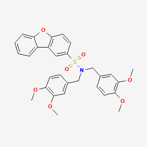 N,N-bis(3,4-dimethoxybenzyl)dibenzo[b,d]furan-2-sulfonamide