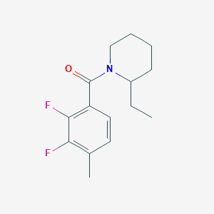 molecular formula C15H19F2NO B11076206 (2,3-Difluoro-4-methylphenyl)(2-ethylpiperidin-1-yl)methanone 