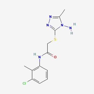 2-[(4-amino-5-methyl-4H-1,2,4-triazol-3-yl)sulfanyl]-N-(3-chloro-2-methylphenyl)acetamide