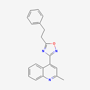 Quinoline, 2-methyl-4-(5-phenethyl-[1,2,4]oxadiazol-3-yl)-