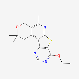 13-ethoxy-4,4,8-trimethyl-5-oxa-11-thia-9,14,16-triazatetracyclo[8.7.0.02,7.012,17]heptadeca-1,7,9,12(17),13,15-hexaene