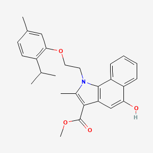 methyl 5-hydroxy-2-methyl-1-{2-[5-methyl-2-(propan-2-yl)phenoxy]ethyl}-1H-benzo[g]indole-3-carboxylate