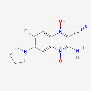 3-Amino-7-fluoro-6-(pyrrolidin-1-yl)quinoxaline-2-carbonitrile 1,4-dioxide