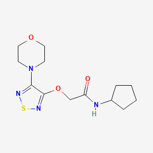 N-cyclopentyl-2-{[4-(morpholin-4-yl)-1,2,5-thiadiazol-3-yl]oxy}acetamide