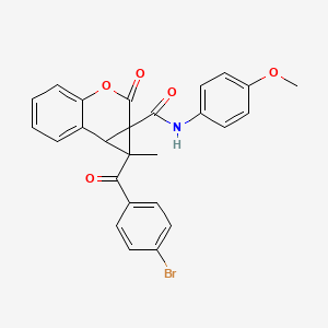 1-[(4-bromophenyl)carbonyl]-N-(4-methoxyphenyl)-1-methyl-2-oxo-1,7b-dihydrocyclopropa[c]chromene-1a(2H)-carboxamide