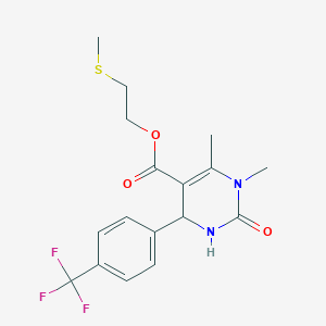 2-(Methylsulfanyl)ethyl 1,6-dimethyl-2-oxo-4-[4-(trifluoromethyl)phenyl]-1,2,3,4-tetrahydropyrimidine-5-carboxylate